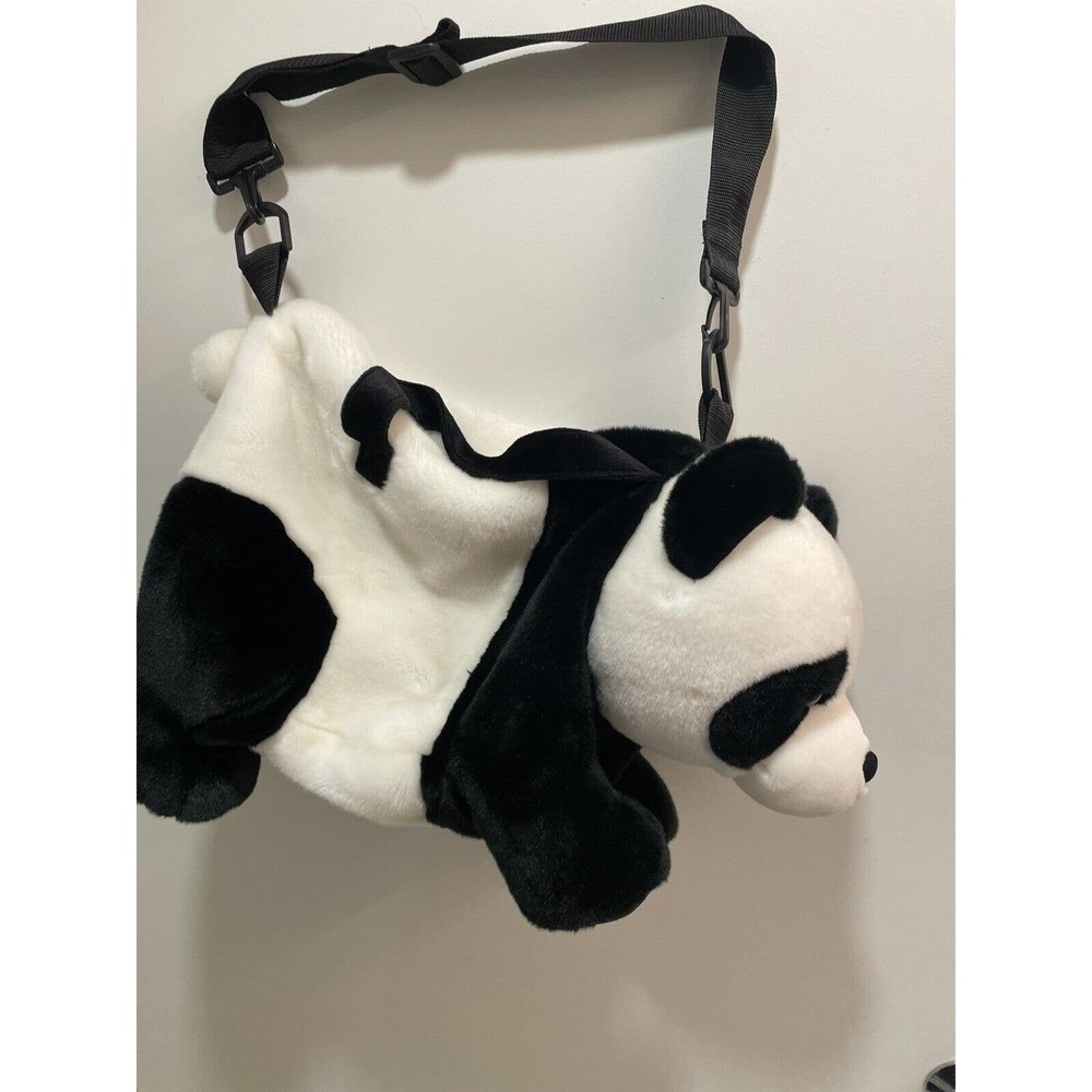Aurora World Vintage Panda Bag Large Soft Plush Travel Storage Zipper Bag Gift